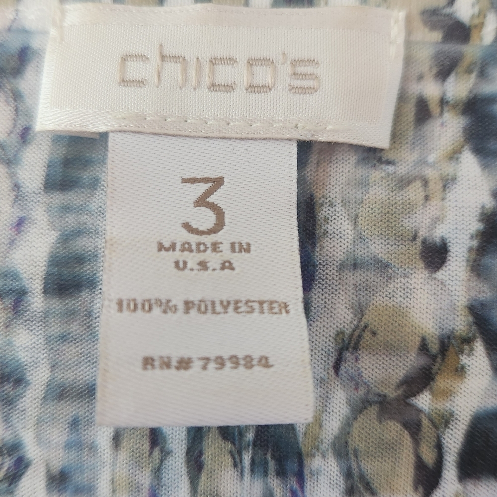 Chico's Python Print Sequin Dressy Tank Top Sz 3 … - image 2